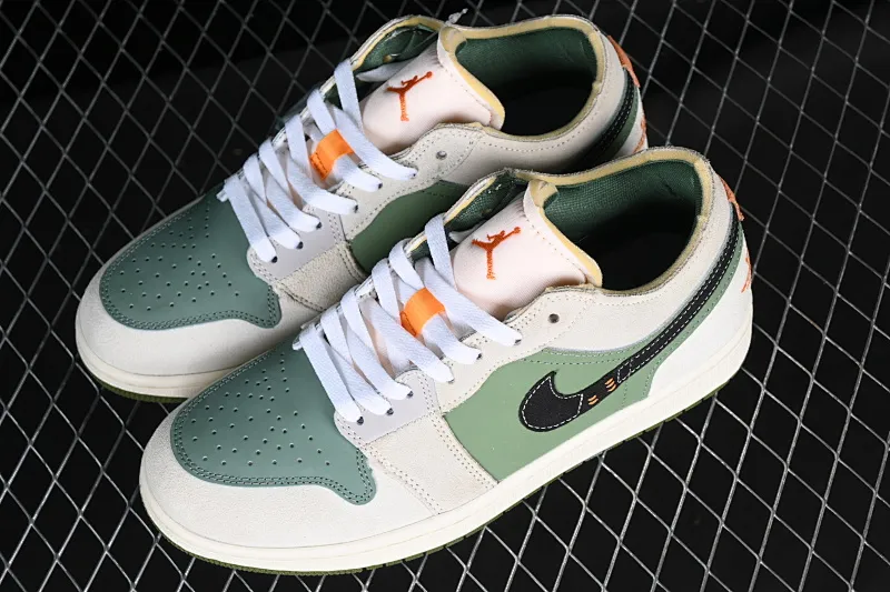 All categories Air Jordan Jordan series basketball shoes Air Jordan 1 Low Z version Air Jordan 1 Low OG EX "Tech Grey" AJ1 Joe 1 gray green retro culture and leisure sports sneakers FD6819-300